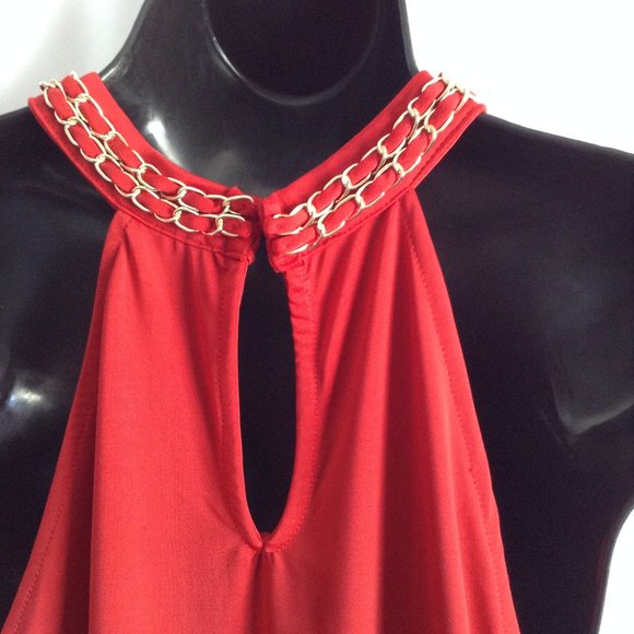 BLACK COLLECTION WOMEN'S RED TURTLENECK TOP - Picture 4 of 4